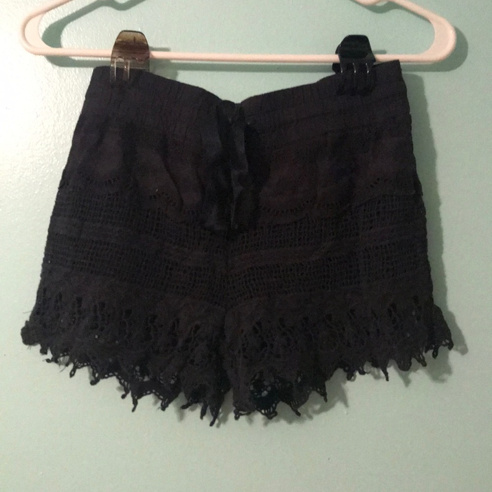 Black Lace Shorts